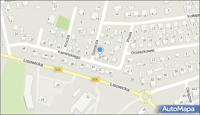 Lubliniec, Kamińskiego Aleksandra, dh., 6, mapa Lubliniec