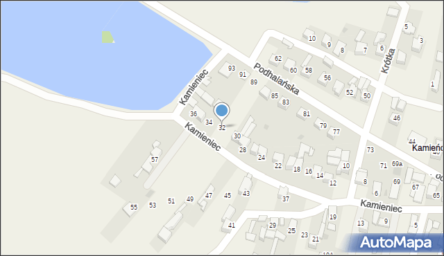 Ludźmierz, Kamieniec, 32, mapa Ludźmierz