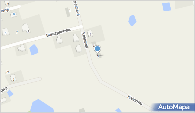 Ługwałd, Kalinowa, 5, mapa Ługwałd