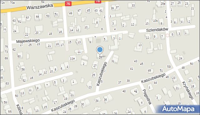 Łuków, Kaszubskiego Ryszarda, 29, mapa Łuków