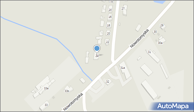 Lwówek, Kasztanowa, 24, mapa Lwówek