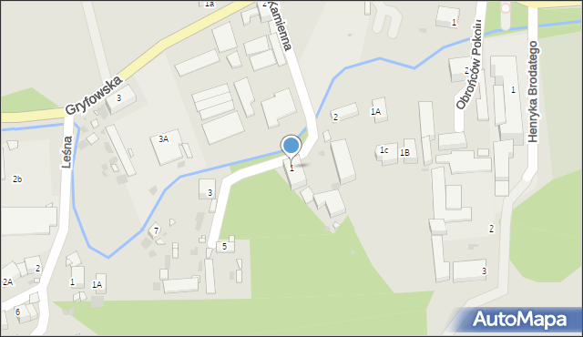 Lwówek Śląski, Kamienna, 1, mapa Lwówek Śląski