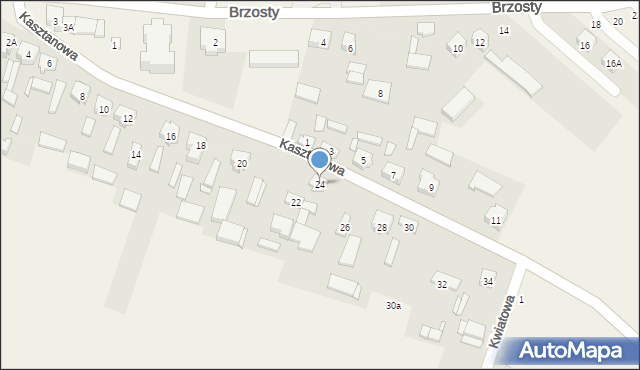 Maków, Kasztanowa, 24, mapa Maków