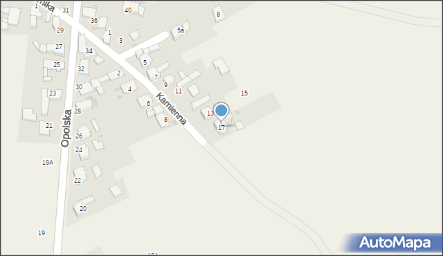 Malnia, Kamienna, 17, mapa Malnia