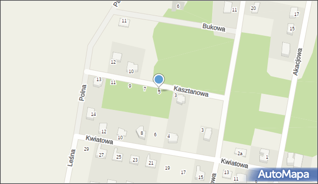 Mały Klincz, Kasztanowa, 5, mapa Mały Klincz