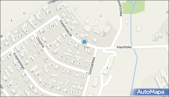 Maniowy, Kasprowicza Jana, 3, mapa Maniowy