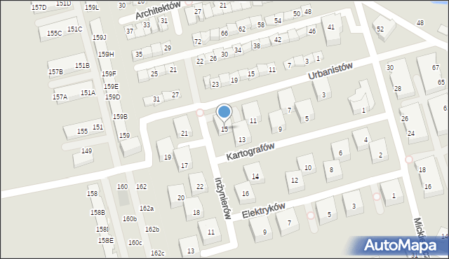 Marki, Kartografów, 15, mapa Marki