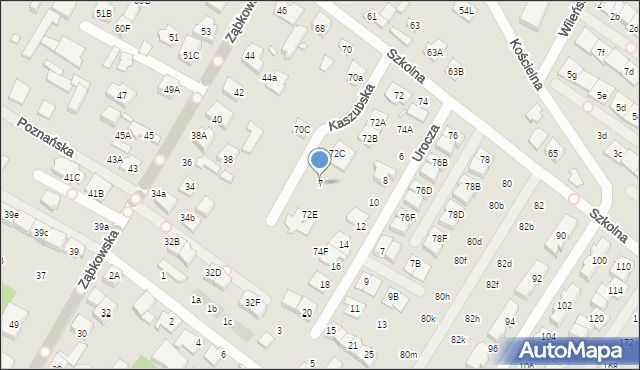 Marki, Kaszubska, 7, mapa Marki