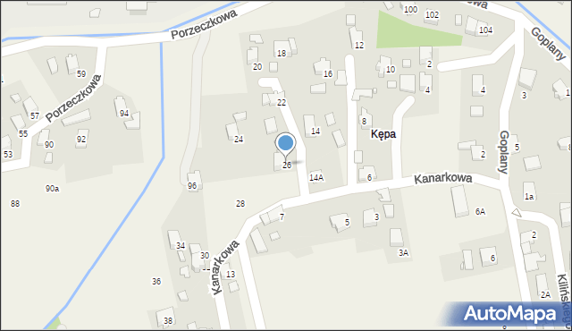 Marklowice, Kanarkowa, 26, mapa Marklowice