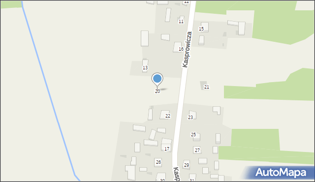 Mazury, Kasprowicza Jana, 20, mapa Mazury