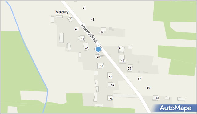 Mazury, Kasprowicza Jana, 48, mapa Mazury