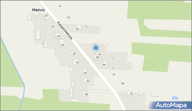 Mazury, Kasprowicza Jana, 51, mapa Mazury