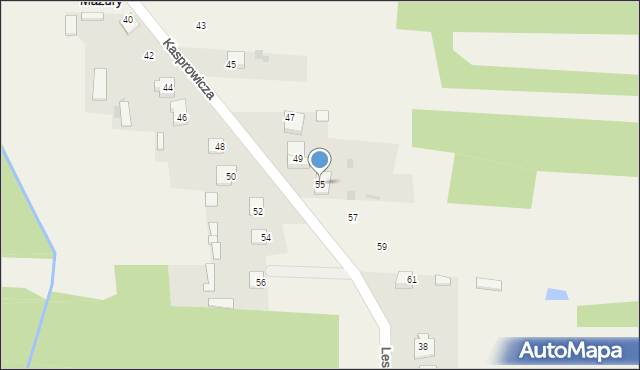 Mazury, Kasprowicza Jana, 55, mapa Mazury