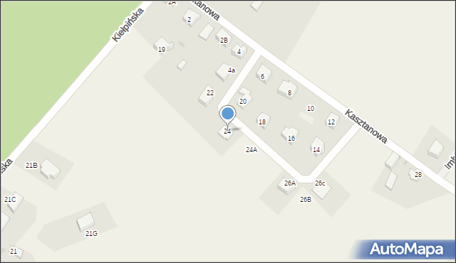 Mezowo, Kasztanowa, 24, mapa Mezowo