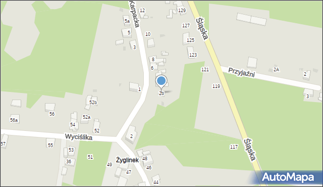 Miasteczko Śląskie, Karpacka, 2b, mapa Miasteczko Śląskie