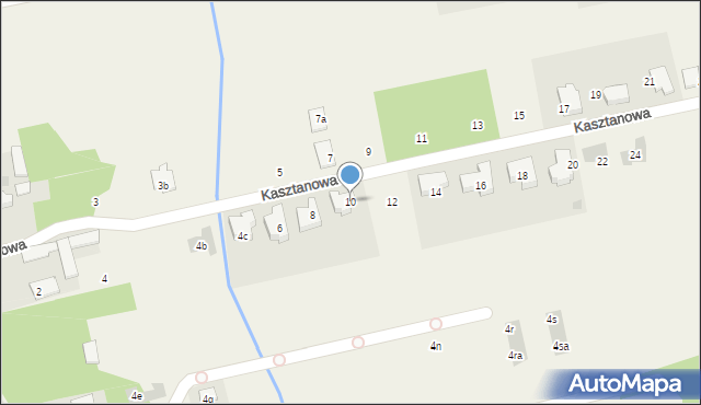 Michałów-Grabina, Kasztanowa, 10, mapa Michałów-Grabina