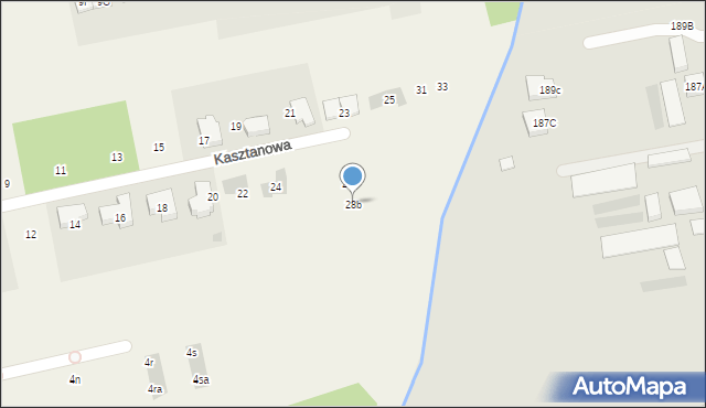 Michałów-Grabina, Kasztanowa, 28b, mapa Michałów-Grabina