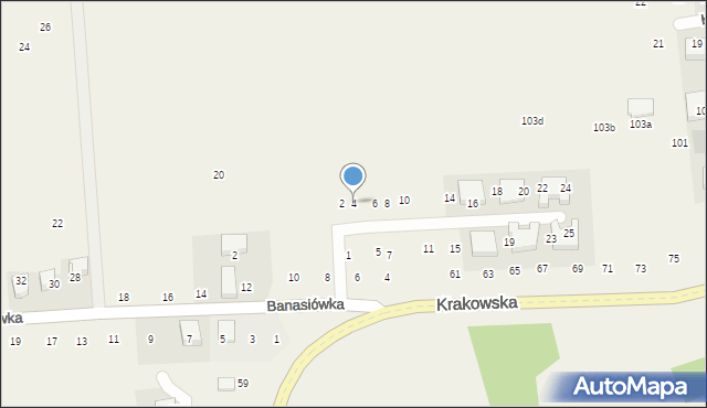 Michałowice, Kameralna, 4, mapa Michałowice