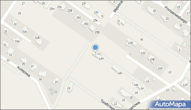 Michałowice-Wieś, Kasztanowa, 14e, mapa Michałowice-Wieś