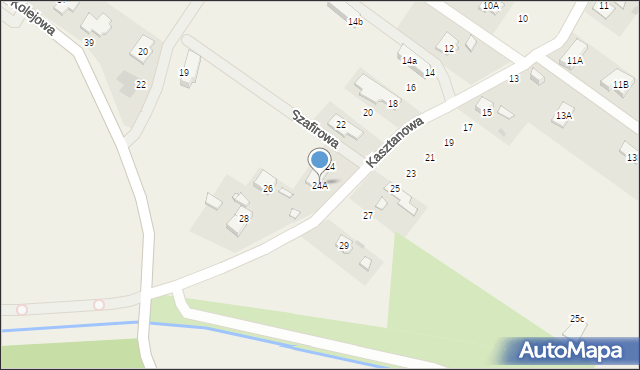 Michałowice-Wieś, Kasztanowa, 24A, mapa Michałowice-Wieś