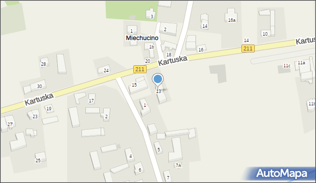 Miechucino, Kartuska, 13, mapa Miechucino