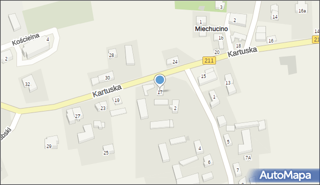 Miechucino, Kartuska, 17, mapa Miechucino