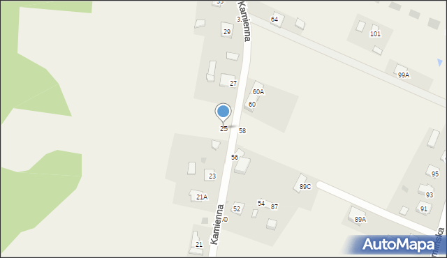 Miedziana Góra, Kamienna, 25, mapa Miedziana Góra