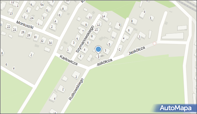 Międzychód, Karłowicza Mieczysława, 1, mapa Międzychód