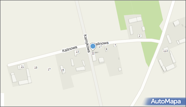 Miękoszynek, Kalinowa, 11, mapa Miękoszynek