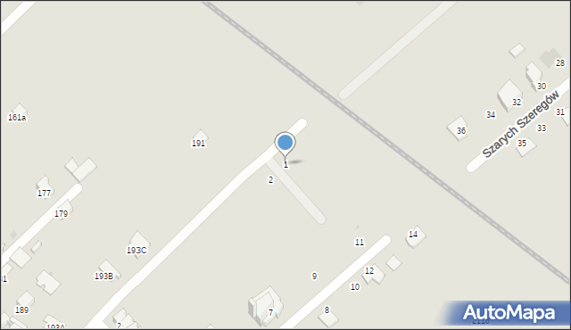 Mielec, Karmelowa, 1, mapa Mielca