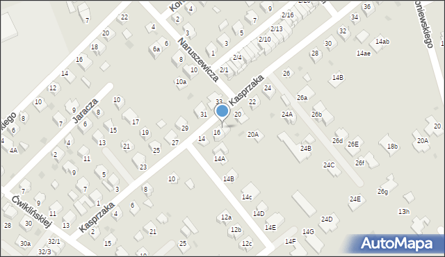 Mielec, Kasprzaka, 18, mapa Mielca