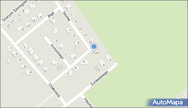 Mielec, Kazany, 10, mapa Mielca