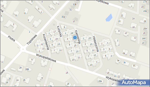 Mierzyn, Kamienna, 16, mapa Mierzyn