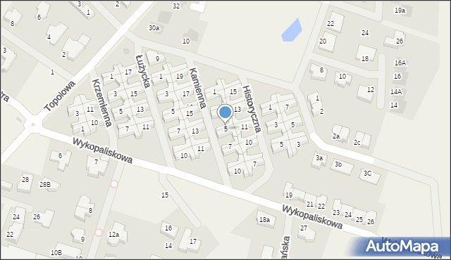 Mierzyn, Kamienna, 5, mapa Mierzyn