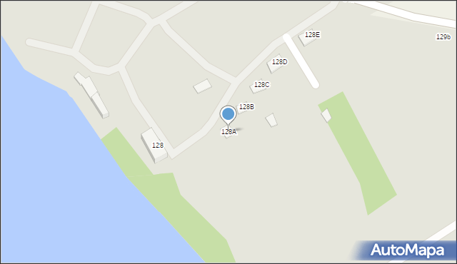 Mikołajki, Kajki Michała, 128A, mapa Mikołajki