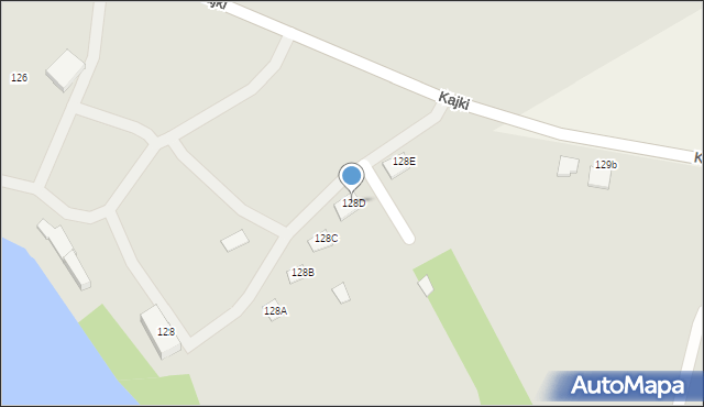Mikołajki, Kajki Michała, 128D, mapa Mikołajki