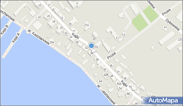 Mikołajki, Kajki Michała, 34, mapa Mikołajki
