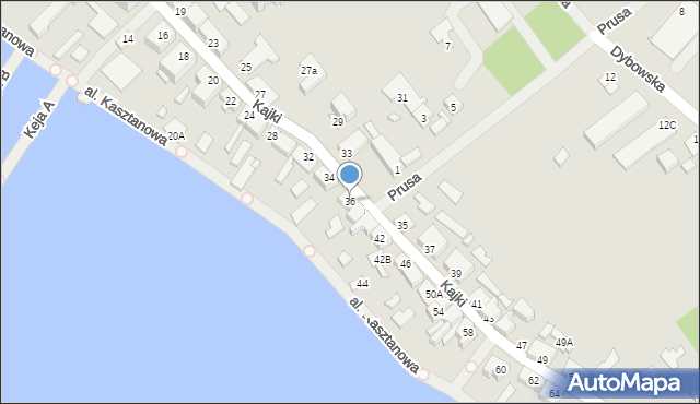 Mikołajki, Kajki Michała, 36, mapa Mikołajki