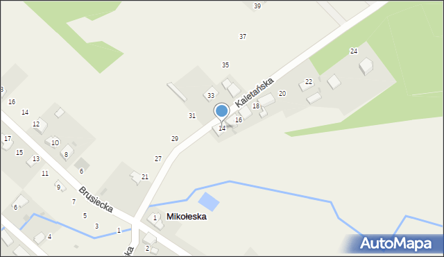 Mikołeska, Kaletańska, 14, mapa Mikołeska
