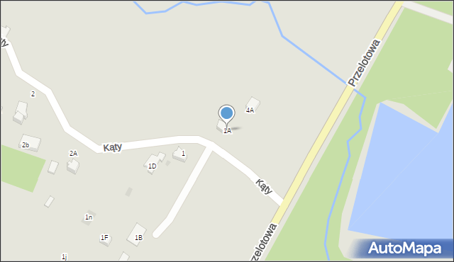 Mikołów, Kąty, 1A, mapa Mikołów
