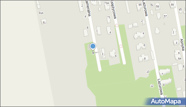 Milanówek, Kameralna, 8, mapa Milanówek