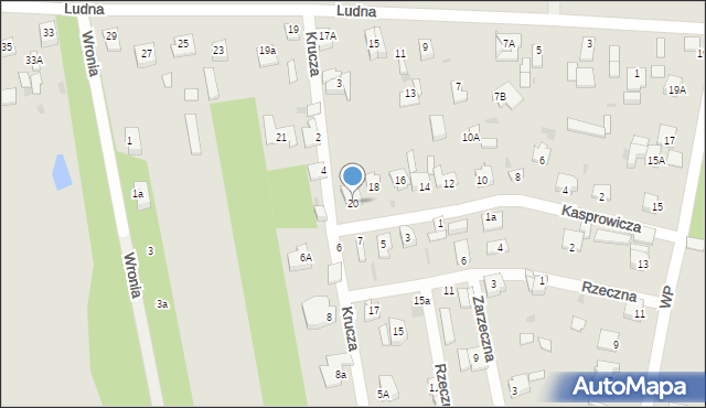 Milanówek, Kasprowicza Jana, 20, mapa Milanówek