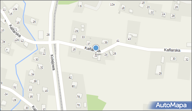 Milówka, Kaflarska, 22, mapa Milówka
