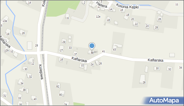 Milówka, Kaflarska, 39, mapa Milówka