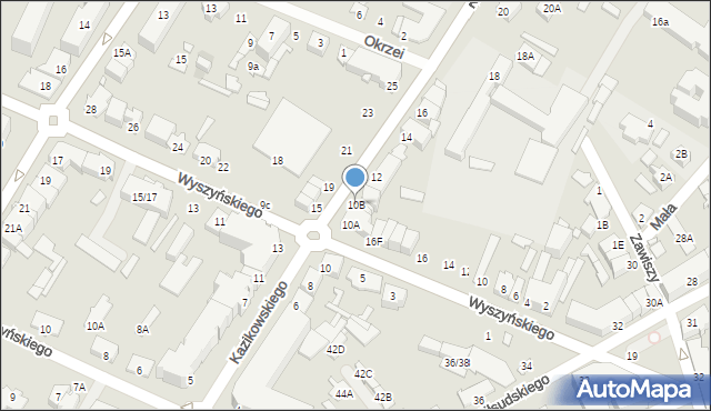 Mińsk Mazowiecki, Kazikowskiego Zygmunta, 10B, mapa Mińsk Mazowiecki