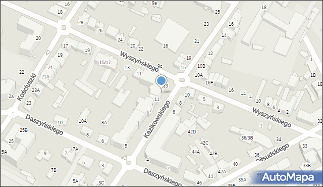 Mińsk Mazowiecki, Kazikowskiego Zygmunta, 11A, mapa Mińsk Mazowiecki