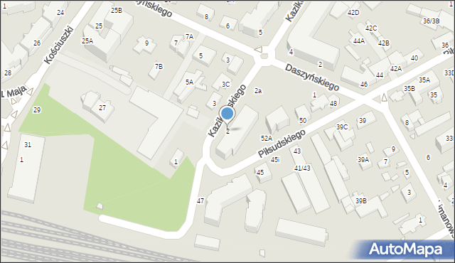 Mińsk Mazowiecki, Kazikowskiego Zygmunta, 2, mapa Mińsk Mazowiecki
