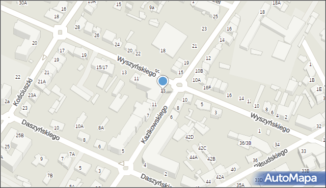 Mińsk Mazowiecki, Kazikowskiego Zygmunta, 9, mapa Mińsk Mazowiecki