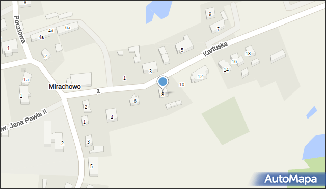 Mirachowo, Kartuska, 8, mapa Mirachowo