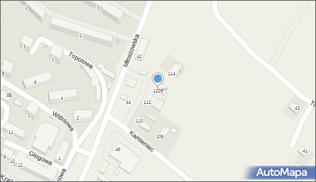 Młoszowa, Kamieniec, 112d, mapa Młoszowa